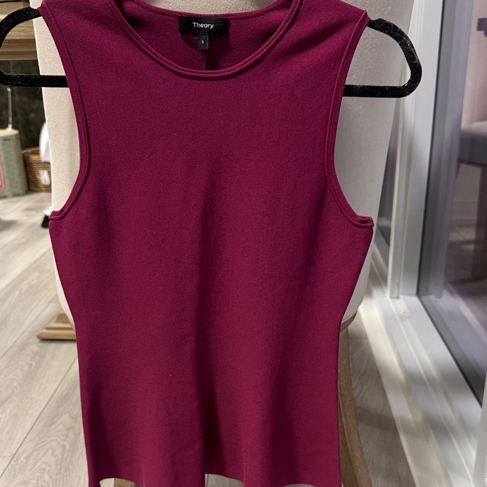 New Theory Women's Sleeveless Peplum Top small